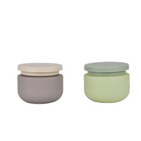 Pot en plastique vide pour crème capillaire, en HDPE gris vert, à large ouverture, pour gommage facial à l'aloe vera, 200g, 250g, 300g, 400g, 500g