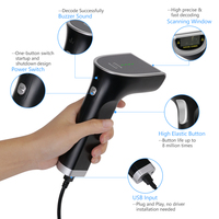 Escáner de Código de Barras de Mano con Precio de Fábrica, Escáner de Código de Barras Láser 1D Continuo USB, Compatible con Windows, Mac, Android, Linux