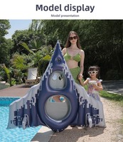 Pistolet à eau gonflable double siège avion en plastique pour piscine, plage et lac – pour adultes et enfants