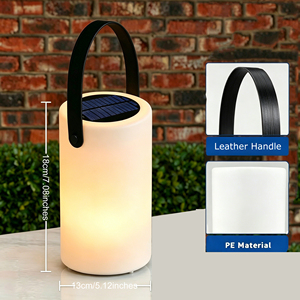 Lámpara Solar Portátil 2 en 1, Recargable por USB y Energía Solar, IP44 Impermeable, Lámpara de Mesa para Exteriores, Jardín, Patio, Camping, Balcón - Product Image 3