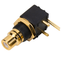Conector RCA Chapado en Oro para Tocadiscos, Decodificador DAC, Entrada/Salida Digital Coaxial, Placa de Circuito Impreso, Conector de 90 Grados para Soldar