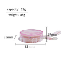Nouveau Style Transparent Coussin D'air Fondation Cas 12g Maquillage Bb Crème Coussin D'air Boîte En Plastique Compact Poudre Cas Avec Miroir