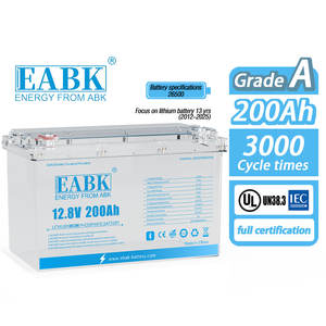 Ev enerji depolama için yüksek performanslı lityum demir fosfat pil 12V lityum pil EABK 12.8V 200Ah LiFePO4 pil - Product Image 2