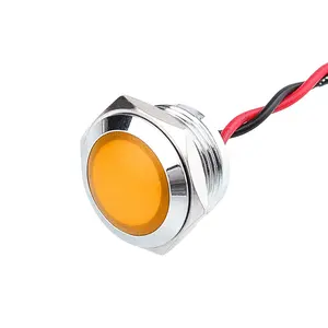 Wd 16Mm Waterdicht Metaal Sferische Ronde Indicator Signaallamp Licht 3V 6V 12V 24V 220V Multy Kleur Indicator