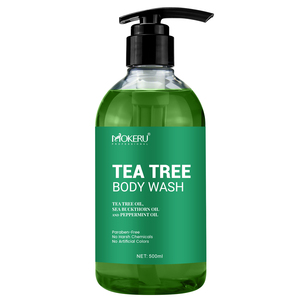 <span class=keywords><strong>Gel</strong></span> <span class=keywords><strong>Douche</strong></span> Purifiant et Rafraîchissant à l'Huile d'Arbre à Thé MOKERU, <span class=keywords><strong>Antiseptique</strong></span> Naturel, Nettoyage en Profondeur, 500ml - Product Image 1