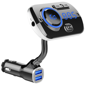 Chargeur de voiture sans fil à double port avec transmetteur FM, charge rapide QC 3.0, kit mains libres pour voiture - Product Image 3