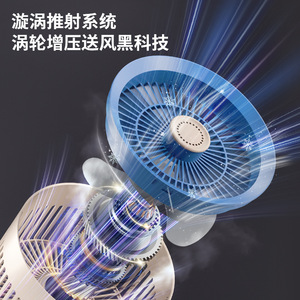 Desktop Fan With Led Light Usb Powered Small Desk Fan For Office Room Home Use - Product Image 5