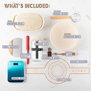 Kit de démarrage de levain pratique fiable en rotin de corbeille à pain Cany en gros d'usine de geling - Product Image 3