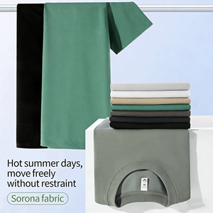 Maglietta Estiva da <span class=keywords><strong>Uomo</strong></span> 220g Ice Touch Sorona, Collo Tondo, Manica Corta, Vendita all'Ingrosso, Stile Casual Ampio, Tinta Unita, Personalizzabile - Product Image 3