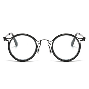 Lunettes de vue photochromiques de luxe classiques à monture ronde en métal, bloquant la lumière bleue - Product Image 5