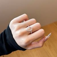 Anillo de Compromiso de Plata de Ley con Diseño de Dylam Charm, Bañado en Rodio y Oro de 14K, con Circonita Cúbica 5A en Forma de Lágrima