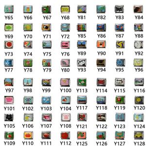 Pulsera italiana con abalorio-Hermosa pulsera de acero inoxidable chapada en plata Unisex Hero Football Club Letras Estilo geométrico clásico - Product Image 1