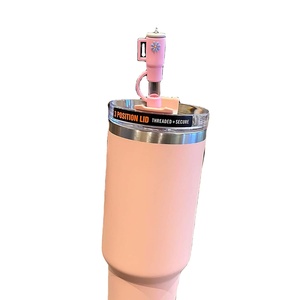Topper in paglia di Silicone compatibile con Stanley bicchiere da 30 e 40 once con manico, coperchi con punta di paglia per accessori per tazze Stanley regali - Product Image 1