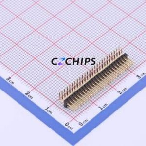 X1321WR-2x25J-C40D18 Pin Header Bent Lead Through Hole,P=1.27mm Connector 2x25P 1.27mm 1.27mm Pin Header - Product Image 1