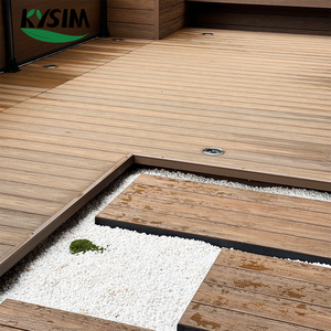 Sang trọng Hidden khoảng cách Thiết kế ngoài trời <span class=keywords><strong>decking</strong></span> bảng rắn WPC <span class=keywords><strong>decking</strong></span> với sâu nổi bề mặt - Product Image 6