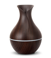 Diffuseur d'huiles essentielles à ultrasons 130 ml effet bois, humidificateur à brume froide pour voiture et chambre à coucher