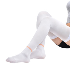 Medical Grade Nylon Double Needle Anti-slip Long Tube Compression <strong>Stockings</strong> Elastic Pregnant Women's Blood Health Nurses - Product Image 5