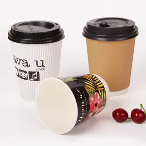 Großhandel Umwelt freundliche 100% kompost ierbare PLA-Beschichtung Einweg-Pappbecher mit doppelter Wand für heißen Kaffee und Tee