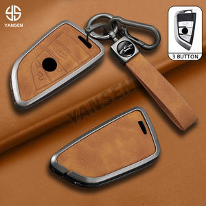 Coque de protection pour <span class=keywords><strong>clé</strong></span> de voiture en cuir en alliage de zinc pour <span class=keywords><strong>BMW</strong></span> 3 5 7 Series G20 G30 X1 X4 X5 X3 45e G05 X6 <span class=keywords><strong>F20</strong></span> G21 F40 F80 Accessoires de voiture - Product Image 1