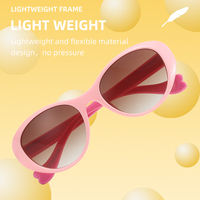 Vente chaude Uv 400 sac à main assorti bébé incassable rouge oeil de chat nuances en gros concepteur rond enfants lunettes de soleil verre