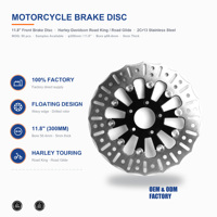Disque de frein avant pour Harley Touring, 11,8 pouces, Road King Street Glide, acier inoxydable 2Cr13, neuf, directement de l'usine