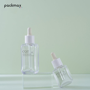 Custom PETG 30ml/50ml flat square <b>dropper</b> <b>bottles</b> for lotion, high-end empty cosmetic <b>bottles</b> - Product Image 2