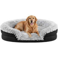 Modernes Luxus-Haustierbett mit Abnehmbarem Schwamm, Maschinenwaschbar, Plüsch-Hundebett für Wärme, Geeignet für Kleine/Mittlere/Große Hunde & Katzen