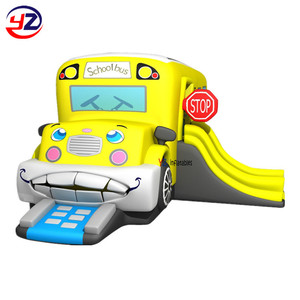 Kids jumping <span class=keywords><strong>the</strong></span> inflatable bouncer bounce house school bus combo <span class=keywords><strong>for</strong></span> sale - Product Image 1
