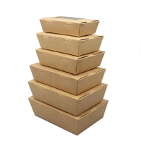 LOKYO LOGO personnalisé contenant alimentaire jetable bento lunch box kraft paper box for food with window packaging