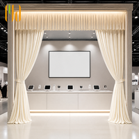 Tissu Velours Occultant Ignifuge Robuste pour Rideau Acoustique Lourd pour Séparation de Stand en Centre de Congrès