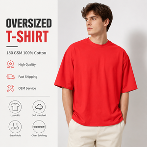 Fabricant OEM Personnalisé – Impression en Gros de T-shirts Décontractés pour Hommes, Coupe Ample, 180 Grammes, 100% Coton, Épaules Tombantes - Product Image 1