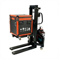 Chariot élévateur électrique compact autoporteur CE léger de 300 kg, hauteur de levage 1,2 m - 1,6 m, pour le stockage et le chargement en magasin de détail