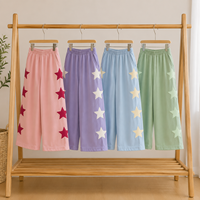 Pantalon décontracté unisexe pour tout-petits, tendance été, avec broderie personnalisée, coupe large, en coton, pour l'extérieur, vente en gros