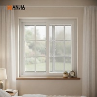 Fenêtre coulissante horizontale résidentielle WANJIA en acier inoxydable avec moustiquaire en PVC