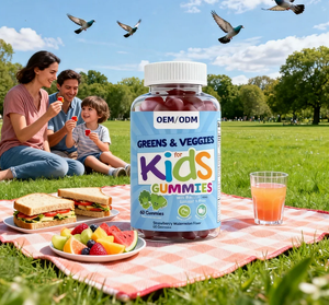 Fabricant de bonbons super verts pour enfants bonbons aux fruits et légumes gommes multivitamines pour enfants OEM - Product Image 4