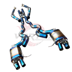 Système d'échappement Catback à soupapes Vortex Titanium pour BMW M6 F06 F12 F13 S63 V8 4.4T Performance Racing Muffler System Kit Pie Cut - Product Image 3