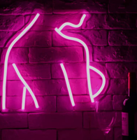 Logo de neón de Pvc rgb personalizable para comida, nuevo estilo antiguo, color personalizado
