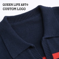 Logo personnalisé femmes pull rayé grande taille femmes printemps épais chandails avec Embr grande taille vacances femmes chandails