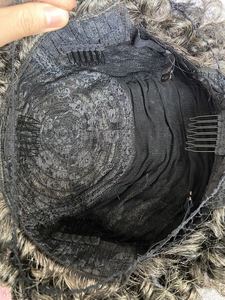 Perruque courte tressée grise, style <span class=keywords><strong>afro</strong></span> locks naturel gris poivre et sel, coupe courte naturelle <span class=keywords><strong>pour</strong></span> femmes noires aux cheveux gris - Product Image 6