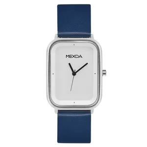 Hot Sale Beliebte quadratische Uhr echtes Leder armband Mädchen Uhr Mode schlanke Uhr orologio