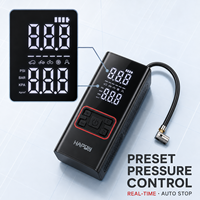 Pompe à air portable intelligente Tpson OEM ODM disponible, 6000 mAh, gonfleur de pneus, écran LCD, arrêt automatique, lumière d'urgence, batterie externe, 160 PSI max