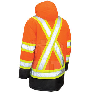 เสื้อแจ็กเก็ตนักบิน Hi VIS สำหรับผู้ชาย, เสื้อแจ็กเก็ตนิรภัยสำหรับทำงานทำงานสะท้อนแสงสองสีระบายอากาศได้ดี - Product Image 6