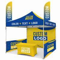Tente pliante promotionnelle ADMAX 3x3 pour événements, affichage publicitaire, mariage, imperméable, ignifuge, anti-UV, chapiteau, gazebo, tente commerciale