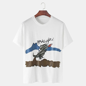 T-shirts pour hommes à col rond 100% coton, haute qualité, logo personnalisé, vêtements de fitness, t-shirt à manches courtes, prix de gros - Product Image 2