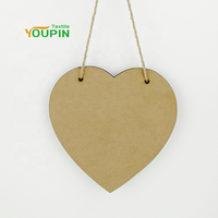 Cadre mural en forme de cœur Art déco créatif Plaque en MDF vierge de sublimation de 7.5x7.5 pouces pour accrocher la décoration murale d'anniversaire en vrac
