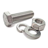 Boulon et lave-vis à écrou métrique, 8.8 pièces, en acier inoxydable, galvanisé, boulon hexagonal en acier inoxydable, DIN931 ou DIN933