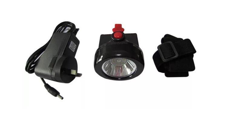 Mini KL2.5LM LED Mining Cap Lamp 4000lux Portable Cordless