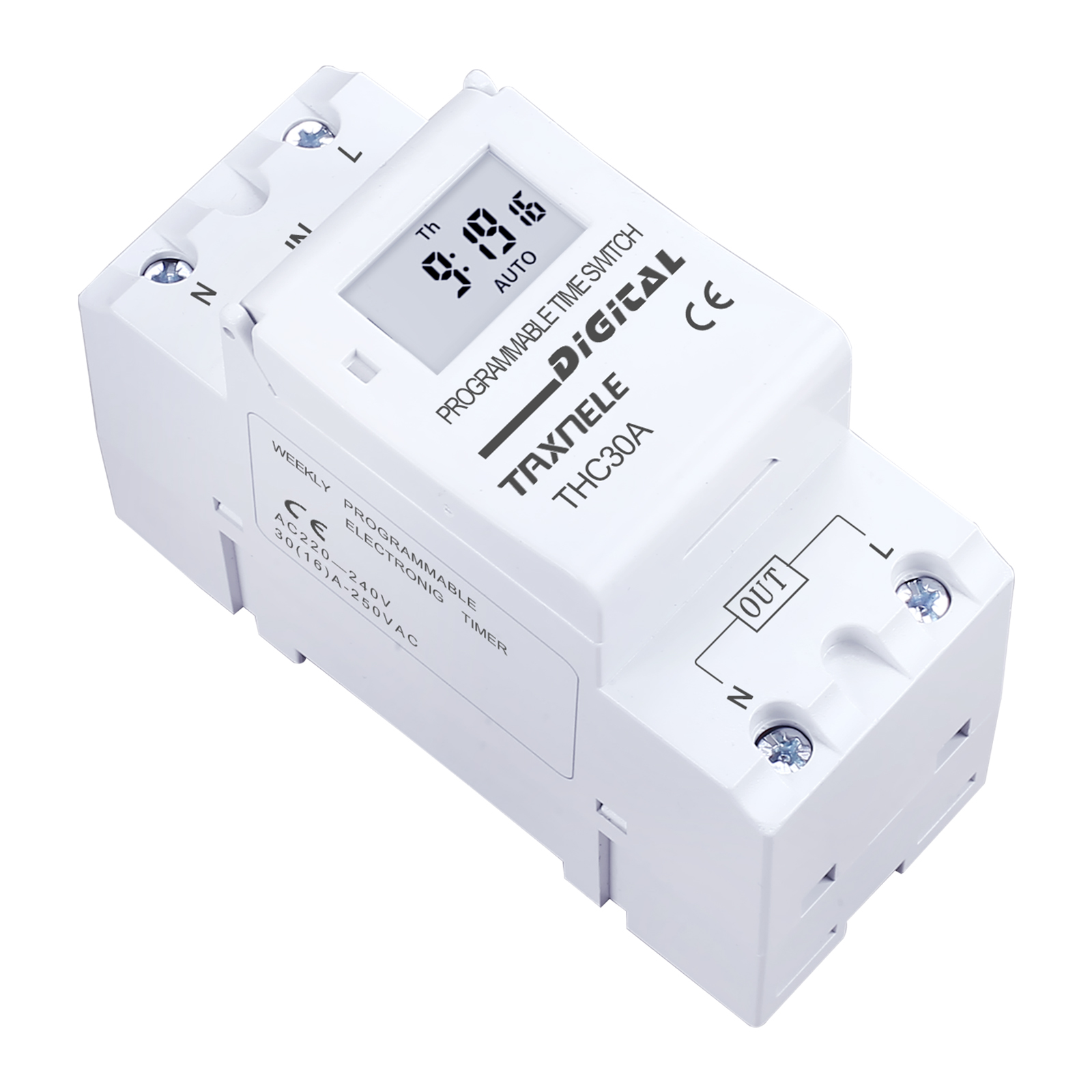 Wekelijkse 7 Dagen Programmeerbare Digitale Tijdschakelaar Relais Timer Controle Ac 220v 230v 110v 24v 12v 16a 30a Din Rail Mount