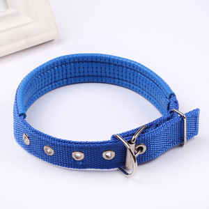 Colliers en mousse de nylon rayé à motif solide pour chiens et chats rembourrés avec des décorations de ruban 5 tailles en stock par le fabricant - Product Image 5
