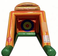 Juego de Lanzamiento de Hachas (1 Jugador) Inflable de PVC para Uso en Exteriores, Hogar y Comercial